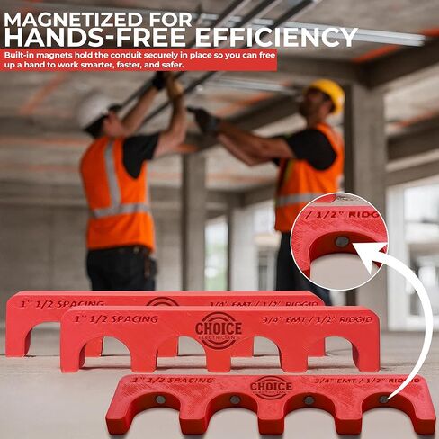 Choice Electrician’s Magnetic Conduit Spacer – PLA Color-Coded – Fits 3/4" EMT/1/2 Rigid – 1.5" Center Spacing – Hands-Free Electrical Install Tool in Saudi Arabia