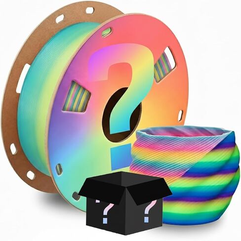 200 جرام لون عشوائي مفاجئ PLA 3D مادة تشكيل خيوط الطابعة ثلاثية الأبعاد 1.75 مم، خيوط طباعة عالية السرعة، صلابة معززة، للنجمة الحسية والتململ، دقة الأبعاد ± 0.02 مم A5 in Saudi Arabia