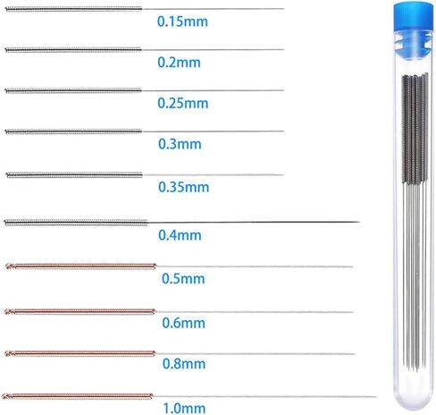 10pcs/Lot Nozzle Cleaning Needles 3D Printer Parts 0.15 0.2 0.25 0.3 0.35 0.4 0.5 0.6 0.8 1.0mm Stainless Steel Nozzle Cleaning Needles Kit for Drills in Saudi Arabia