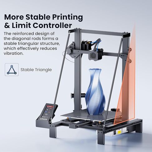 Longer LK5 Pro 3 3D Printer 11.8x11.8x15.7in Large Printing Size FDM 3D Printer Fully Open Source Motherboard Upgrade TMC 2209 with Resume Printing, 95% Pre-Assembled Ideal for Beginners in Saudi Arabia