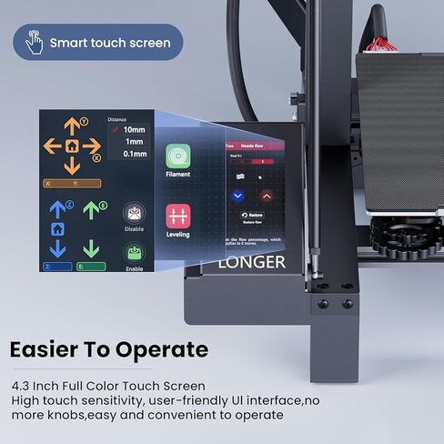 Longer LK5 Pro 3 3D Printer 11.8x11.8x15.7in Large Printing Size FDM 3D Printer Fully Open Source Motherboard Upgrade TMC 2209 with Resume Printing, 95% Pre-Assembled Ideal for Beginners in Saudi Arabia