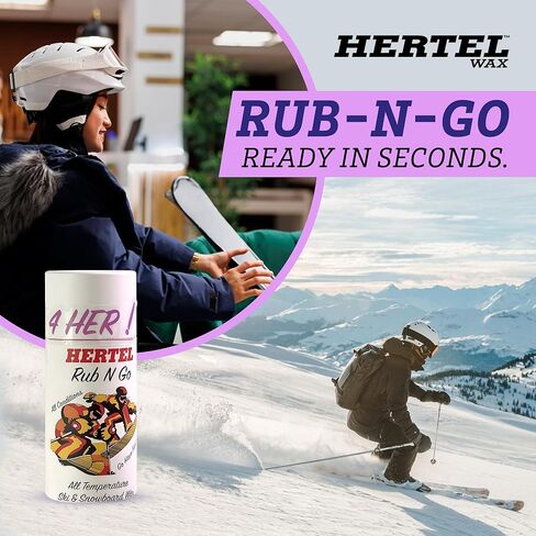 4 شمع Her Rub-N-Go للتزلج على الجليد والتزلج على الجليد لجميع درجات الحرارة - مصمم للميكانيكا الحيوية للنساء، موثوق به من قبل الجميع. ما يصل إلى 8 تطبيقات أو أكثر. الولايات المتحدة الأمريكية in Kuwait