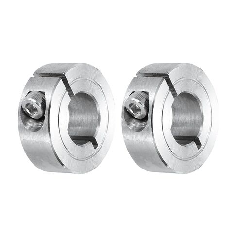 MECCANIXITY 2Pcs Shaft Collar 14mm Bore Single Split 304 Stainless Steel Clamping Shaft Collars for Industrial Automation Conveyor Belt Systems in Kuwait