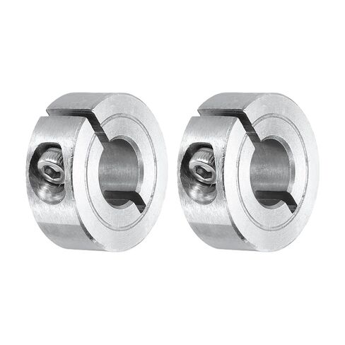 MECCANIXITY 2Pcs Shaft Collar 10mm Bore Single Split 304 Stainless Steel Clamping Shaft Collars for Industrial Automation Conveyor Belt Systems in Kuwait