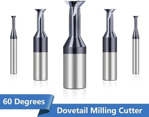 1pcs HSS 60 Degree Straight Shank Dovetail Cutter End Mill Slot Milling Cutter Tungsten Carbide Dovetail Milling Cutter 1.5-16mm T Slot Milling Bit End Mill in Kuwait