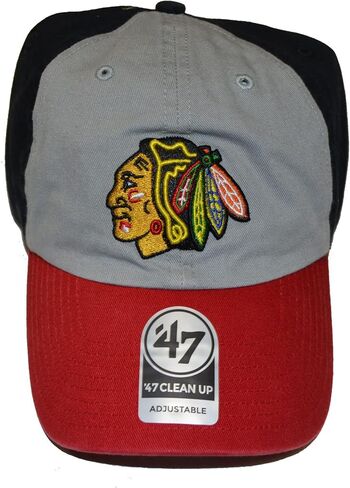 '47 Pittsburgh Penguins Tri -Color Clean Up Cap القابلة للتعديل - NHL ، ملاءمة مريحة ، بيسبول أبي قبعة رمادية مقاس واحد in Kuwait