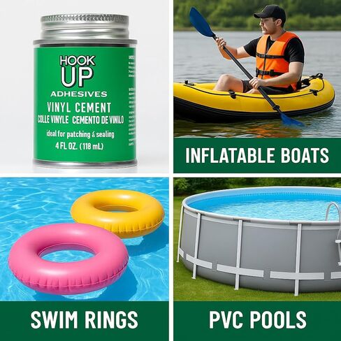 لاصق لاصق من الفينيل الملامس للأسمنت، غراء مقاوم للماء، لاصق إصلاح سريع الجفاف لحمامات السباحة، المطاطية، PVC، مراتب الهواء، أنابيب PVC، الأقمشة، القوارب، الطوافات، سندات التنجيد القوية، الأسمنت 1 أونصة in Kuwait