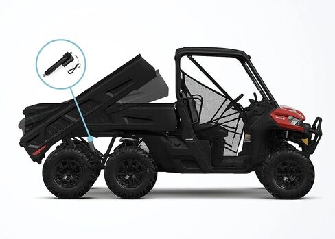 Progressive Automations 12VDC Electric Dump Bed Assist Kit - 899 lbs Force, 11.34" Stroke Length, Wiring Harness with Rocker Switch, Compatible with Can Am Defender UTV in Saudi Arabia