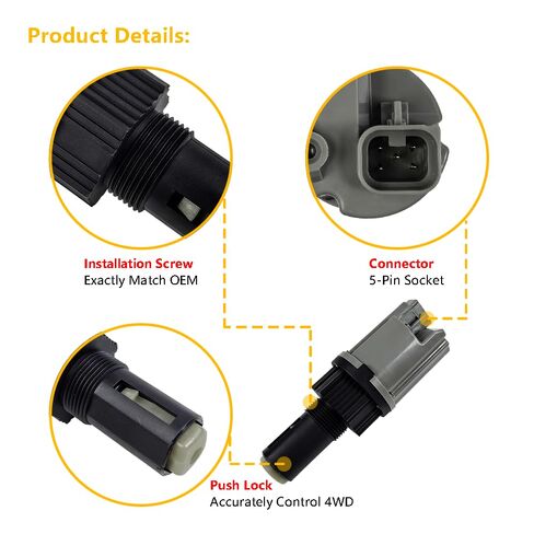 600-101 4WD Front Four Wheel Drive Actuator 4x4 Differential Axle Actuator | Fit for Cadillac Escalade Chevy Colorado Silverado Suburban Tahoe GMC Canyon Sierra Yukon Isuzu | OE 26060073 8260600730 in Saudi Arabia