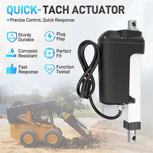 AT494284 Quick Tach Hydraulic Actuator Compatible with John Deere 318D 320D 323D 319D 329D 328E 204K 204L 244J 244K 244L 304J - Replaces OEM# AT361276, AT471581, AT318535, SS440, AT424407 in Kuwait