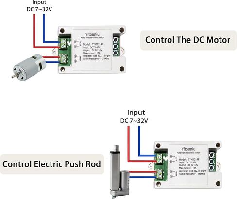 Tuya Smart WiFi/Bluetooth DC Motor Controller 10A 7-32V Reversible Switch with Timer, Voice Control for Electric Actuators, Smart Home (Alexa Compatible) in Saudi Arabia