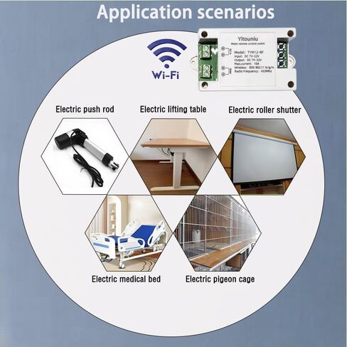 Tuya Smart WiFi/Bluetooth DC Motor Controller 10A 7-32V Reversible Switch with Timer, Voice Control for Electric Actuators, Smart Home (Alexa Compatible) in Saudi Arabia