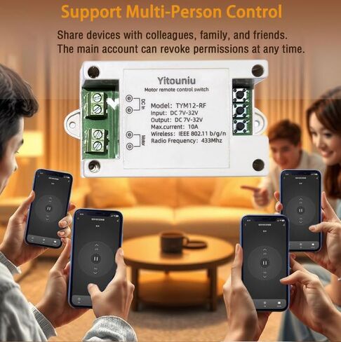 Tuya Smart WiFi/Bluetooth DC Motor Controller 10A 7-32V Reversible Switch with Timer, Voice Control for Electric Actuators, Smart Home (Alexa Compatible) in Saudi Arabia