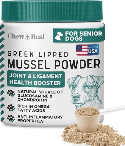 بلح البحر الأخضر المليء بالكلاب - 6 أوقية من مسحوق بلح البحر الأخضر للكلاب - جيد لصحة المفاصل والرباط - مصنوعة في الولايات المتحدة الأمريكية in Kuwait