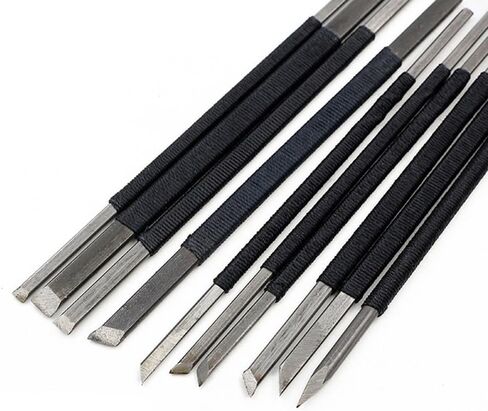 Stone Carving Hand Tool 10pcs High Carbon Steel Carving Chisel Knives Kits in Kuwait