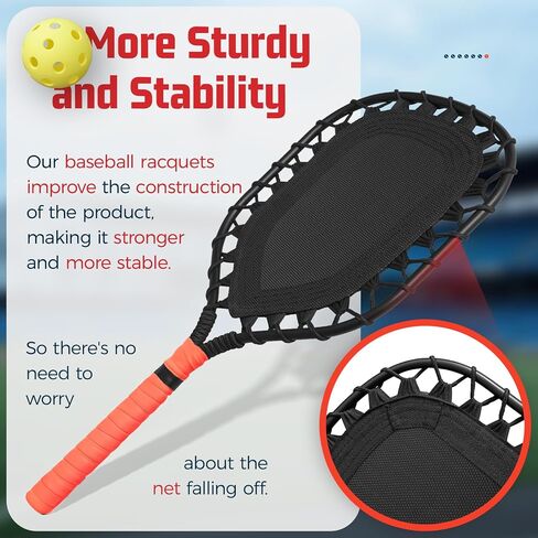 Fungo Racket Baseball for Fly Balls: XXSJ Softball Training Equipment for Coaches and Parents - Practice Hitting Grounders Line Drives Pop Flies (Red) in Kuwait