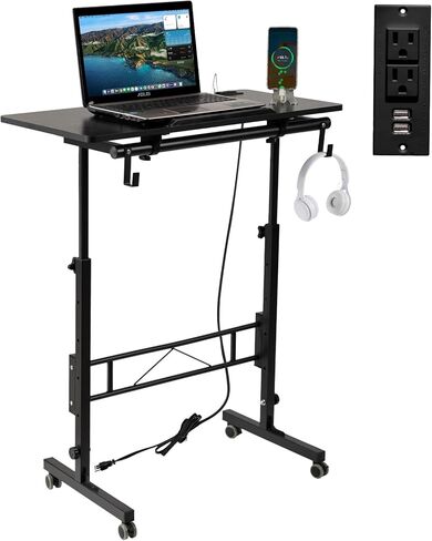 ارتفاع المكتب الدائمة الجانبية قابلة للتعديل مع طاولة قابلة للإمالة ، مكتب كمبيوتر محمول متدحر in Kuwait