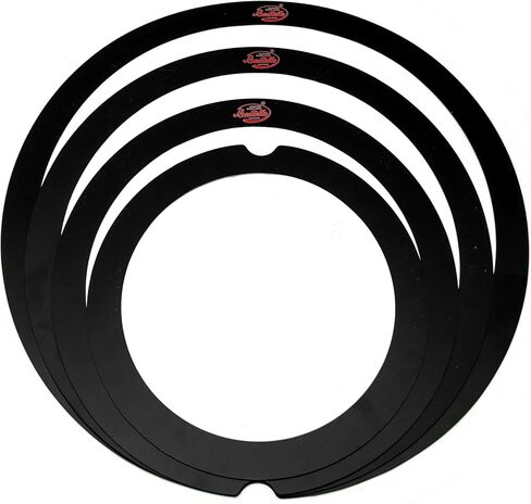4 Pcs Drum Dampening Rings Kit - Professional Sound Optimization & Overtone Control - Thickened Bass Enhancement Rings (10", 12", 14", 16") for Snare and Tom Drums, Black in Kuwait