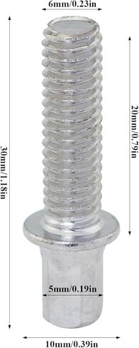 10PCS M6x20MM Percussion Instrument Drum Screws Hardware Bass Drum Screws Replacement Parts in Kuwait