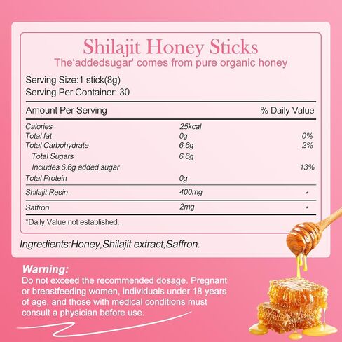Shilajit Honey Sticks for Women, Strawberry Shilajit Honeysticks with Shatavari & Saffron, 75%+ Fulvic Acid & 85+ Trace Minerals for hormonal Balance & Energy Boost, Easy Single | 30 Sticks in Saudi Arabia