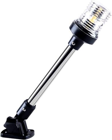 ضوء LED أبيض قابل للطي للأسفل للقارب ضوء مرساة للقارب العائم (12 بوصة) in Kuwait