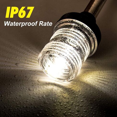 White LED Fold Down Boat Stern Light Boat Anchor Light for Pontoon (12 Inch) in Kuwait