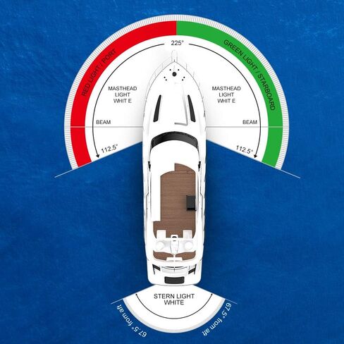 White LED Fold Down Boat Stern Light Boat Anchor Light for Pontoon (12 Inch) in Kuwait