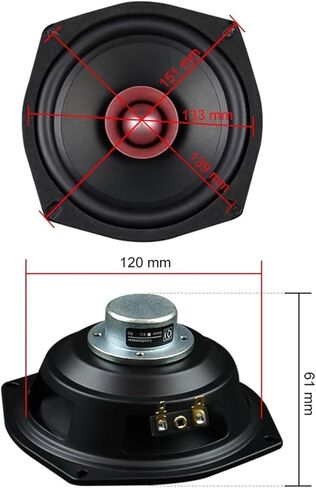 5.25 Inch Full Range HiFi Speakers, 2 pcs, 4, 8 Ohm, 40W, NdFeB Magnetic Speaker, Music Sound Speaker for Home Theater in Saudi Arabia