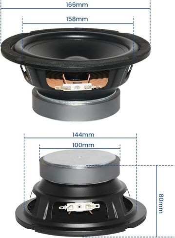 6 Inch Woofer Audio Speaker Horn 4 Ohm 50W 25 Core Professional HiFi Power Home Theater Bass Speaker Driver in Saudi Arabia