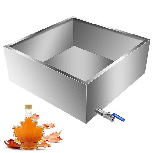 مقالي مبخر شراب القيقب، مقالي غليان شراب القيقب من الفولاذ المقاوم للصدأ مقاس 30x16x9.5 بوصة مع صمام لغليان شراب القيقب in Kuwait