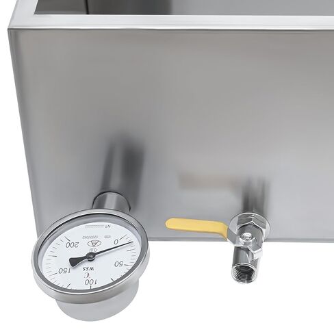 Maple Syrup Evaporator Pan 30"L x 16" W x 9.5" H Maple Syrup Boiling Pan with Valve and Thermometer for Boiling Maple Syrup Stainless Steel Evaporator Pan for Maple Sugaring w/Divided Pan in Kuwait