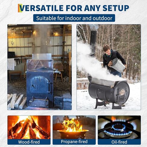 Heavy-Duty Stainless Steel Sap Evaporator Pan, 48x24 Inch Seamless Welding Syrup Boiler with Divided Pan, 26 Gal Capacity for Home & Outdoor Maple Syrup Making, Durable Non-Stick Surface Easy to Clean in Saudi Arabia