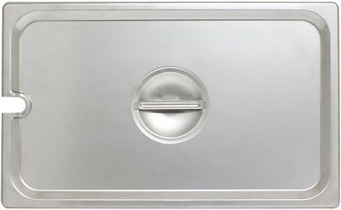 TrueCraftware- Full Size Slotted Stainless Steel Anti-Jamming Steam Pan Cover 24 Gauge- Notched Anti-Jam Steam Table Pan Lid Catering Metal Food Pan Cover for Restaurant Family Events Catering in Saudi Arabia
