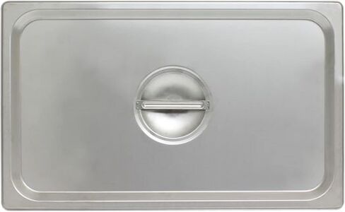 TrueCraftware- Full Size Slotted Stainless Steel Anti-Jamming Steam Pan Cover 24 Gauge- Notched Anti-Jam Steam Table Pan Lid Catering Metal Food Pan Cover for Restaurant Family Events Catering in Saudi Arabia