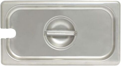 TrueCraftware- Full Size Slotted Stainless Steel Anti-Jamming Steam Pan Cover 24 Gauge- Notched Anti-Jam Steam Table Pan Lid Catering Metal Food Pan Cover for Restaurant Family Events Catering in Saudi Arabia