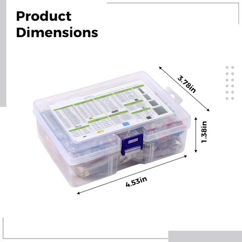 1818 Pcs Electronic Components Kit - Resistors, Leds, Capacitors, & More in Saudi Arabia