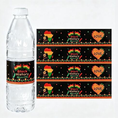 120pcs أسود تاريخ تاريخ الشهر تسميات زجاجة ماء ، 8.7 "× 2" الحفلات الحفلات الأسود يزود الملصقات المائية ، ملصقات مقاومة للماء للاحتفال بالجونيور ، حفلة مهرجان ، أحداث تعليمية in Kuwait