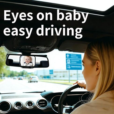 مرآة سيارة للطفل ، وهز دليل ، ومرآة سيارة للأطفال مقاومة للتشويش للسفر الآمن ، والدوران 360 درجة ، وعرض واسع واضحة ، وتثبيت سهلة ، ملحق مثالي لمقعد السيارة. in Kuwait