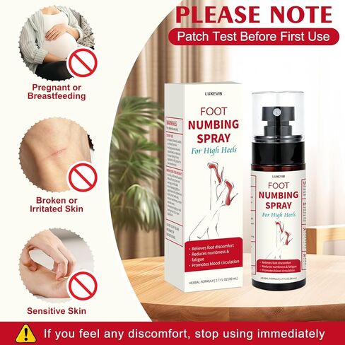 بخاخ تخدير القدم للكعب العالي، بخاخ مريح للقدم للنساء، يساعد على تخفيف تعب القدم وعدم الراحة من ارتداء الكعب العالي، والوقوف طوال اليوم، والعمل، وحفلات الزفاف، والمناسبات والسفر - 2.7 أونصة سائلة in Kuwait