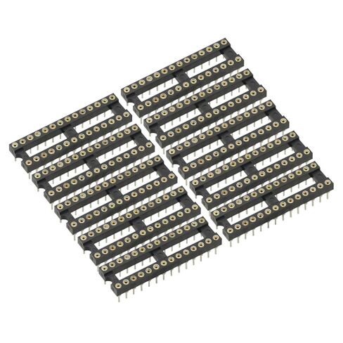 10Pcs 28Pin DIP28 SIP Round IC Sockets Adaptor Solder Type 2.54mm Pitch DIP-28 pins IC Round Hole Socket Adaptor in Saudi Arabia