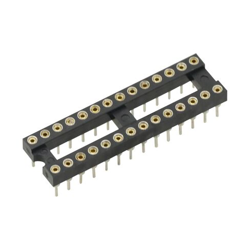 10Pcs 28Pin DIP28 SIP Round IC Sockets Adaptor Solder Type 2.54mm Pitch DIP-28 pins IC Round Hole Socket Adaptor in Saudi Arabia