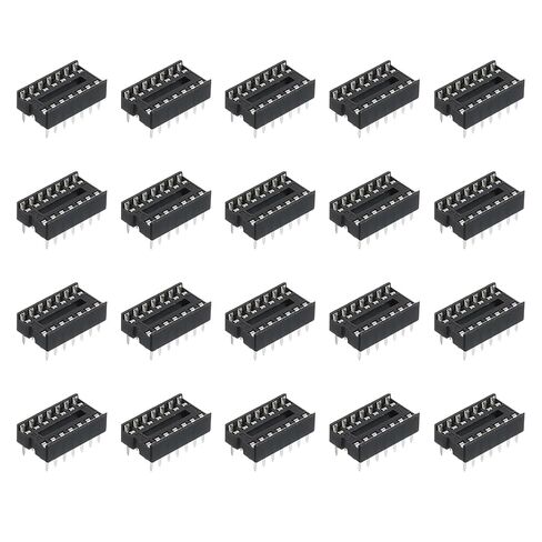 MECCANIXITY 34Pcs DIP IC Chip Socket Adapter 7.62mm Row Pitch 14 Pin IC Assortment Kit 2.54mm/0.1" Pitch for Breadboard Project, PCB Board Design in Saudi Arabia