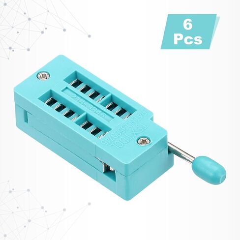 Generic 6Pcs Universal IC Test ZIF Socket 14 Pin 2.54mm Pitch DIP Integrate Socket for Microcontroller, Chip, Breadboard in Saudi Arabia