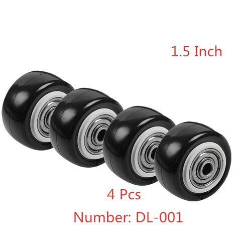 4 Pcs/Lot 1.5 Inch Gold Diamond Single Wheel with Double Bearing Sleeve Black Furniture Caster Medium Accessories in Saudi Arabia