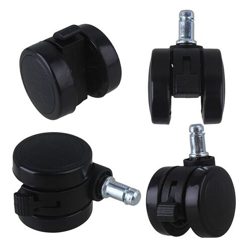 2 Inch Metal PU Office Chair Swivel Casters Furniture Wheels Grip Ring Stem with Brake for Sofa Bed Goods Shelf Storage Rack 5pc in Saudi Arabia