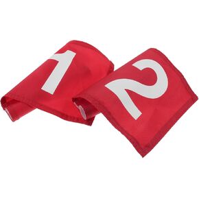 Balacoo Golf Practice Flags 2pcs with Numbered Red Polyester Portable Training Flagpoles for Golf Course and Backyard Practice Accessories in Kuwait