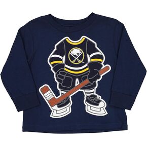 Outerstuff NHL Buffalo Sabres Toddlers Long Sleeve Navy Goalie T-Shirt (2T - 4T) in Kuwait