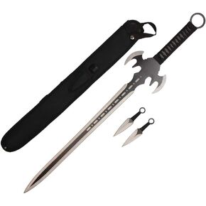 Wuu Jau K1020-89- 30 بوصة سيف نينجا منجل مع 2 سكاكين رمي (قوس قزح) in Kuwait