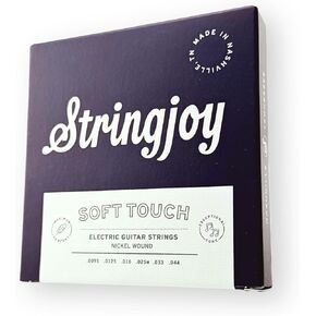 Stringjoy 9.5-44 توقيعات ناعمة الملمس - أوتار جيتار كهربائي ممتازة من النيكل الخفيف - راحة إضافية ونغمة استثنائية، مجموعة كهربائية مكونة من 6 أوتار in Kuwait