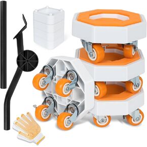 Furniture Dolly, Furniture Movers Sliders with 360° Rotatable Rubber Universal Wheels, Furniture Lifter Mover Tool Set for Moving Sofa, Refrigerator, Bed, Cabinet (Max Load 880 lbs) in Kuwait